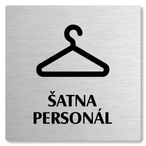 Šatna personál, 100x100mm, stříbrná, Nevada